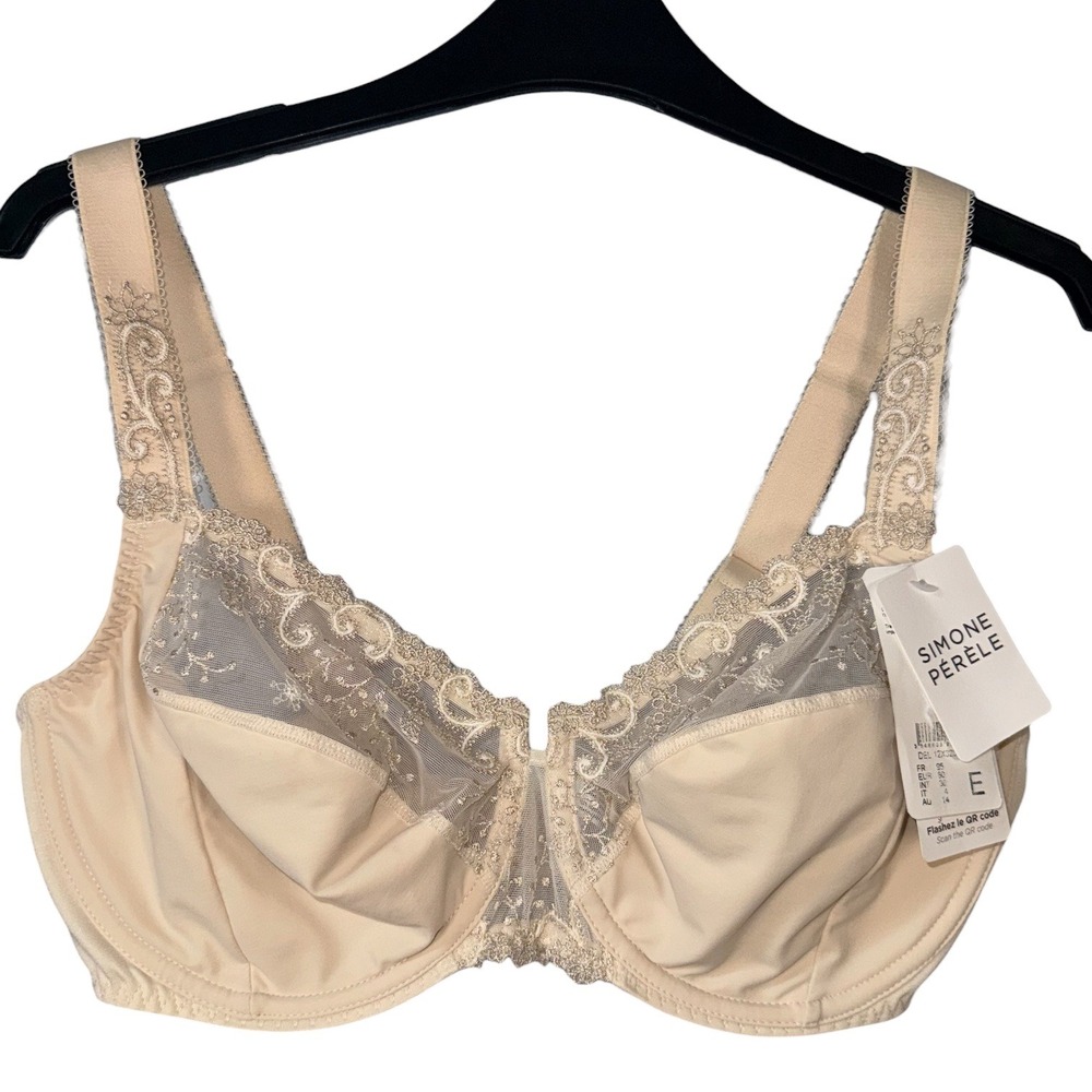 Simone Perele Womens Size 36E Gold Lace Underwire Bra NWT